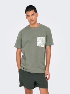 Футболка ONLY & SONS, зеленый