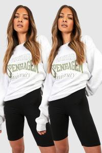 Набор из 2 базовых велосипедных шорт boohoo, черный