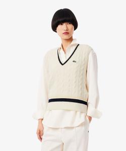 Вязаный кардиган из шерсти и нейлона, жилет-кардиган