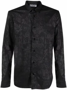Рубашка с принтом Barocco Versace Jeans Couture, черный