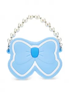 Сумка с бантом и искусственным жемчугом Monnalisa, синий