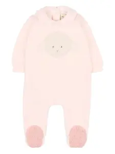 Детский комбинезон с вышивкой овечкой Le Boo Beebè, розовый