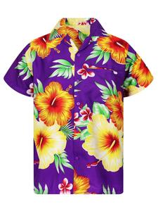 Рубашка King Kameha Paradise Flower, фиолетовый