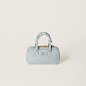 Мини-сумка Arcadie из кожи MIU MIU, голубой