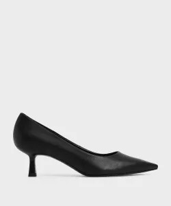 Туфли-лодочки на остром каблуке-рюмочке Charles & Keith, цвет Black