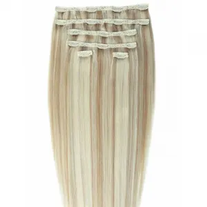 Накладные волосы gold24 clip-in extensions #4 braun - 60 cm Gold24, #27/613 hellblond mix - 50 cm, количество 1 шт.