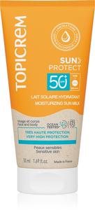 Солнцезащитное увлажняющее молочко для загара SPF 50+ Topicrem, 50 мл