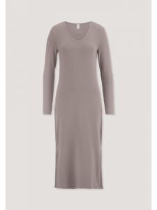 Hessnatur Приталенная ночная рубашка миндально-коричневого цвета