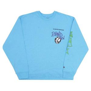 Толстовка Chrome Hearts x Matty Boy Brain New Crewneck Sweatshirt Blue, синий