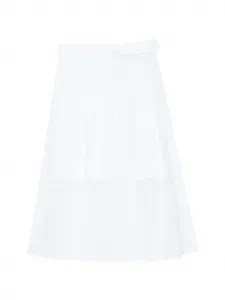 Миди-юбка с люверсами Msgm, белый
