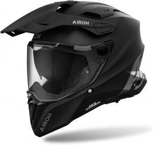 Мотоциклетный шлем Airoh Commander 2 Composite Carbon Fiber Adventure Offroad, Matte Black