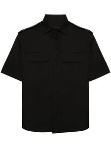 Поплиновая рубашка с короткими рукавами Neil Barrett, черный