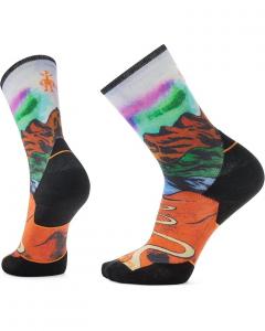 Носки Smartwool Trail Run Targeted Cushion Singletrack Print Crew Socks, цвет Orange Rust