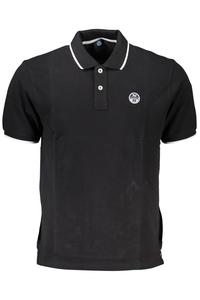 Мужская рубашка-поло North Sails с коротким рукавом хлопковая, черный