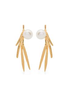 Серьги из листьев Wouters & Hendrix, золотой