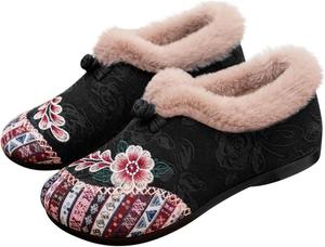 Женские зимние ботинки с теплой подкладкой из искусственного меха, водонепроницаемые утепленные ботинки для улицы, зимние ботинки на каждый день Generic, Black