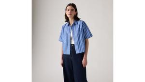 Укороченная рубашка Harlie с короткими рукавами Levi's, Nautical Blue Stripe - Blue