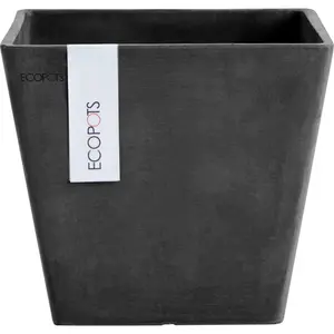 Цветочный горшок ECOPOTS «ROTTERDAM Dark Grey», ШxГxВ: 20x20x17,5 см, темно-серый