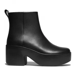 Ботинки Fitflop Platfforms Leather heel, черный