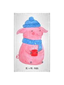 Mr. & Mrs. Panda Гостевое полотенце, свинья, глинтвейн без слов, в белом