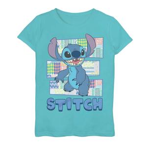Футболка Disney's Lilo & Stitch для девочек 7–16 лет с дизайнерскими панелями и портретным рисунком Licensed Character