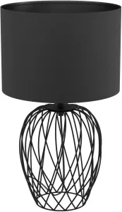 Настольная лампа EGLO "НИМЛЕТ", лампа E27 | Лампы можно заменить без лампочек, настольная лампа черного цвета из стали - без E27 - 40 Вт Ø 30,00 см, Высота: 51,50 см., черный