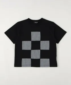 Футболка с короткими рукавами в клетку «гингем» Comme Ca Ism, цвет Black