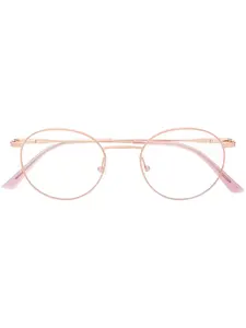 Очки в круглой оправе с логотипом Calvin Klein, золотистый