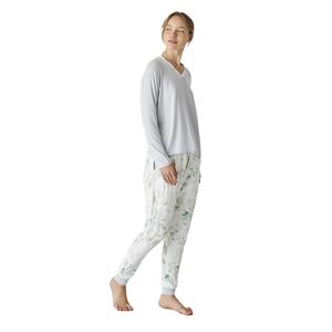 Пижама с v-образным вырезом и длинными рукавами jjbep1101 J J Brothers, серый