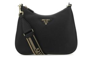 PRADA Кожаная женская сумка через плечо черного цвета