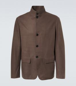 Кожаная куртка Il Conte Zegna, Dark Taupe