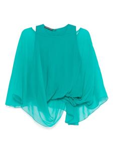 Шелковый топ Alberta Ferretti, зеленый