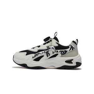 Износостойкие поддерживающие низкие повседневные детские кроссовки Kids' XTEP, черный/белый