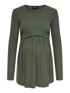 Only Maternity Лонгслив 'OLMMALAYA' цвета хаки