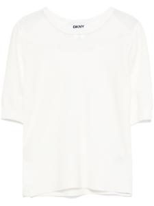 DKNY футболка с прозрачной вставкой, белый