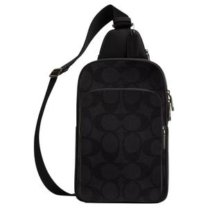 COACH Элановый холщовый слинг-мешок малый мужской черный