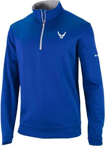 Толстовка Columbia Men's United States Air Force Wickhams Hills Quarter Zip Omni Wick Pullover, Azul
