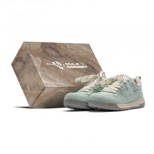 Антискользящие и износостойкие низкие скейтерские кроссовки на платформе Унисекс подарочный набор Mule Donkey, зеленая коробка