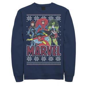 Мужские героини Рождество Снежинка Праздничный флис Marvel