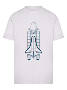Футболка NASA Space Shuttle Enterprise двухцветная, белая F4NT4STIC