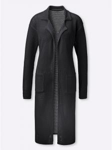 Черное вязаное пальто Sieh an!