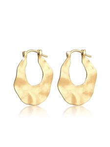 Elli Серьги из серебра 925 пробы с геометрическим узором и золотыми волнами