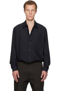 Lemaire Черная обычная рубашка