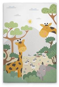 Картина на холсте A.S. Création Little Safari цвет grünbraungrauweiss