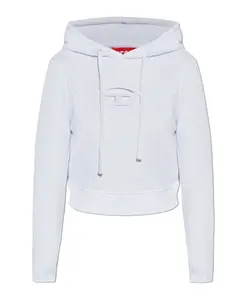 Худи с вырезанным овальным логотипом. Diesel, белый