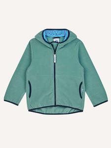 Флисовая куртка "Паукку" зеленого цвета finkid