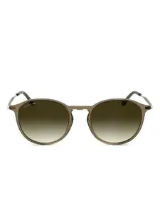 Солнцезащитные очки в круглой оправе Lacoste, коричневый