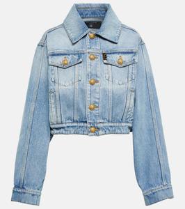 Укороченная джинсовая куртка Balmain, Bleu Jean