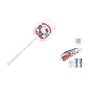 Sanrio Mesuca Hello Kitty Full Carbon бадминтонная ракетка атакующего типа с утяжеленной головкой, жестким стержнем, высший класс, white red