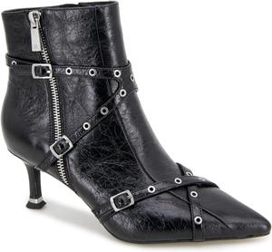 Женские модные ботильоны Kenneth Cole Umi Biker, Black Leather